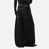 Y2K High Waist Buttoned Boot Cut Denim Jeans