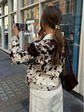 Women Cool Stylish Printed Collar Jacket