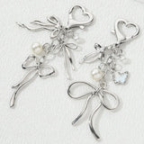 Front view of the Heart & Bow Butterfly Keychain 