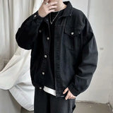 Black And Blue Cool Bomber Denim Jacket