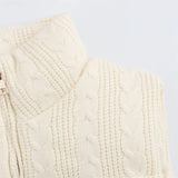 Y2K High-Quality Zipper Puffer Knitted Vest