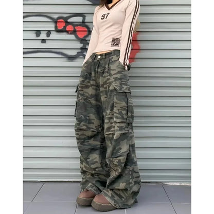 Model  wearing the army green  Ranger's Cargo Jeans