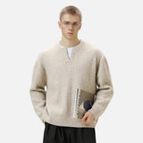 Streetwear 3D Cable Stitch Design Knitted Sweater
