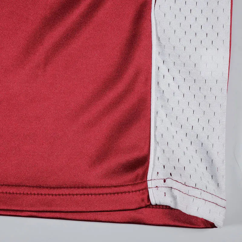 Retro Patchwork Racing Sport V-Neck T-Shirt