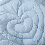 Pleated Heart Stand Collar Puffer Jacket