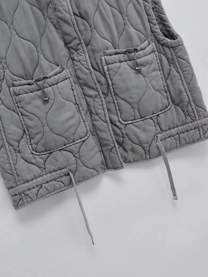 Women's Zip-up Vest Padded Jacket