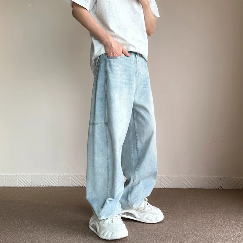 Korean Baggy Light Blue Jeans