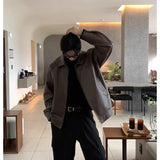 Classic Vintage PU Leather Jacket