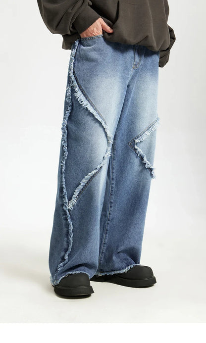 Stitched Loose Footed Jeans