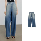 Chic Blue Summer Wide Leg Denim Jeans