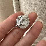 Matte Silver Open Finger Ring
