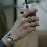 Adjustable Golden Cross Open Ring