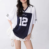 American Style Retro Loose Fit Sports T-Shirt