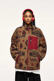Ethnic Printing Sherpa Jacket