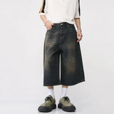 Y2k Vintage Black Wide-leg Jorts