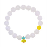 Elegant White Jade Beaded Bracelet