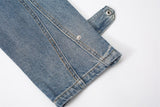 Multi-pocket Retro Ankle Zipper Denim Pants