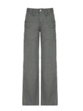 Vintage Grey Loose Fit Cargo Jeans