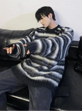 Versatile American Stripe Round Neck Sweater