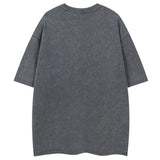 Women Butterfly Patch Oversized Cute Washed T-Shirt