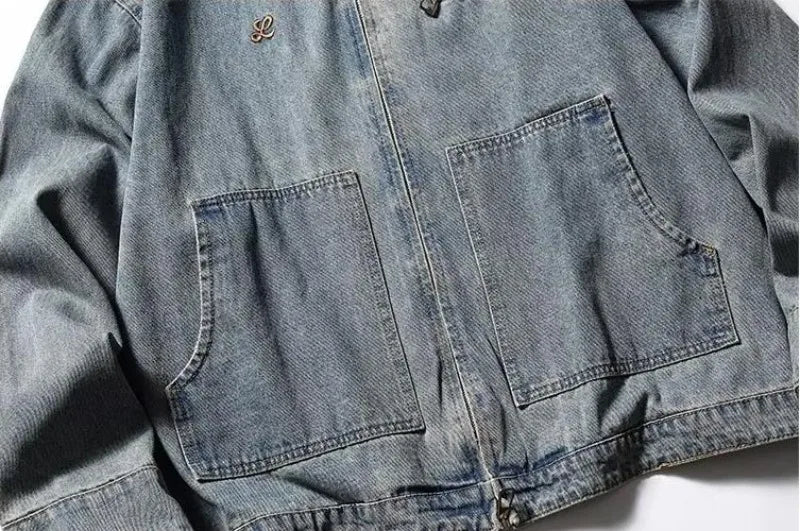 Premium Big Pocket Tooling Denim Jacket