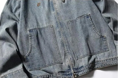 Premium Big Pocket Tooling Denim Jacket