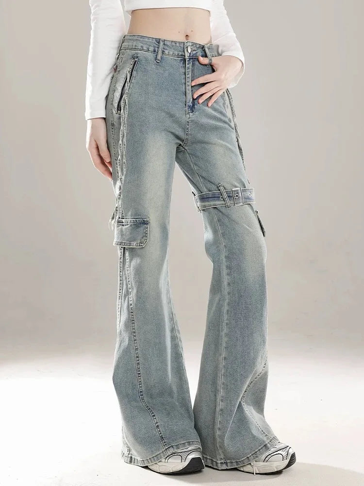 Women’s Bow Patchwork Baggy Jeans