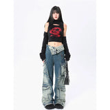 Y2k Women Baggy Cargo Jeans