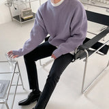Casual Comfort Luxury Knitted Solid Color Pullover Sweater