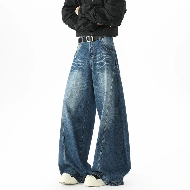 Vintage Patchwork Loose Wide Leg Jeans