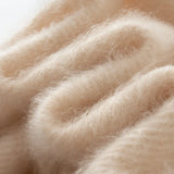 Plush Cashmere Zipper Knitwear Cardigan