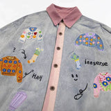 Retro Breathable Button-Up Washed Denim Shirt