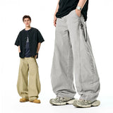 Washed Baggy Mid Waist Jeans