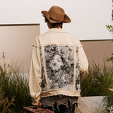 Vintage Flower Patch Denim Jacket