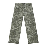 Effortless Hip Hop American Style Leopard Jeans