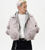 Patchwork Silhouette Retro Hooded Jacket