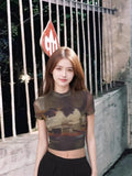 Y2K Sexy Cartoon Cat Printed T-Shirt