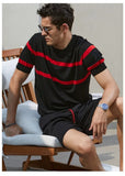 Men's Cool Casual Luxury Knit O Neck Short T-Shirt