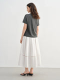 Slimming Slogan Print Round Neck T-Shirt