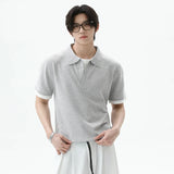 Cleanfit Lapel Contrast Color Casual Polo T-Shirt