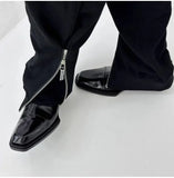 Thick Sole Chelsea Tip Height Leather Shoes
