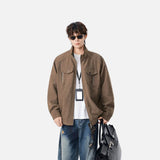 Stylish Casual Stand-UP Collar Zip-Up Jacket