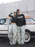 Cold Gray Camouflage Parachute Pants