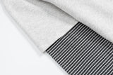 Chic Crew Neck Striped Fake Two Piece Long Sleeve T-Shirt