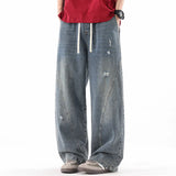 Durable Loose Wide Leg Washed Denim Jeans