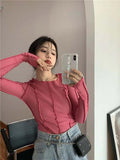 Solid Bright Line Long Sleeve T-shirt