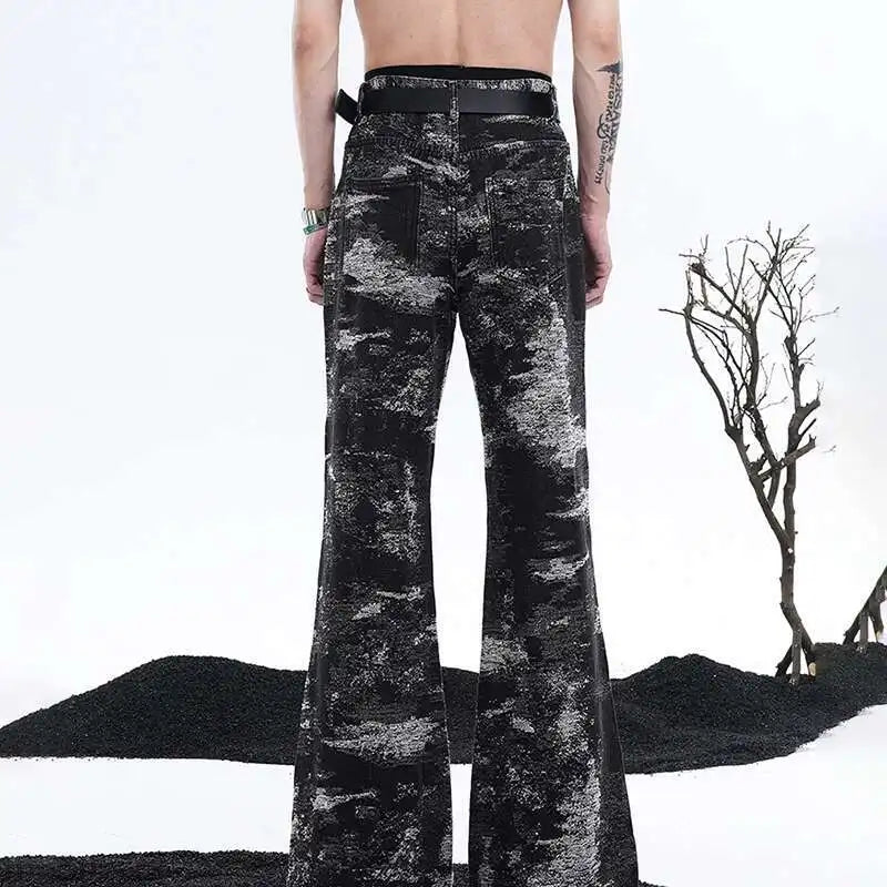 Wornout Broken Hole Design Bell Jeans