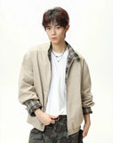 Versatile Reversible Plaid Harrington Jacket