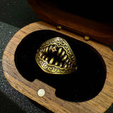 Adjustable Retro Gold Color Open Ring