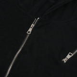 Y2K Streetwear Retro Zipper Casual Hooded Sweatshirt
